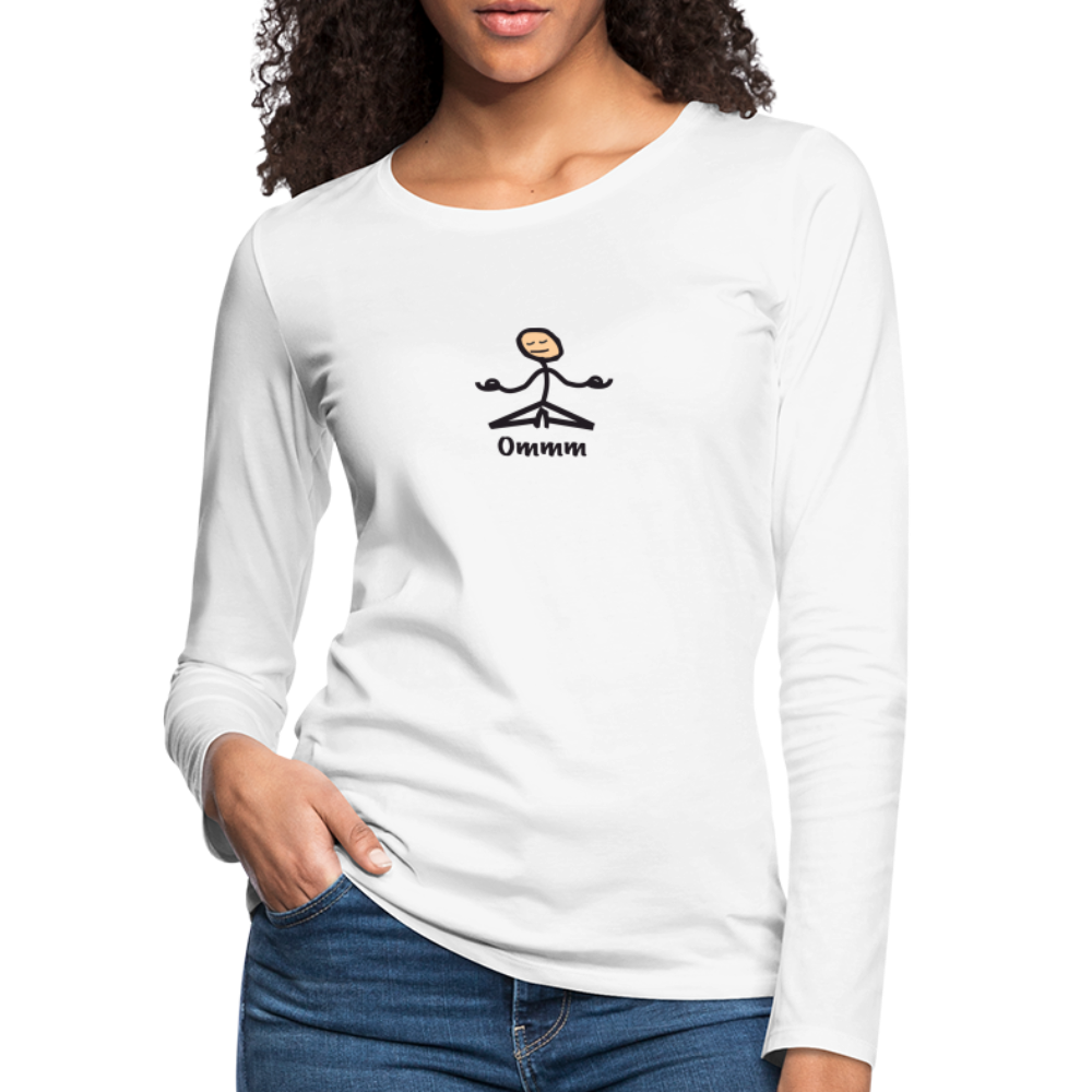 Ommm Women's Premium Long Sleeve T-Shirt - white