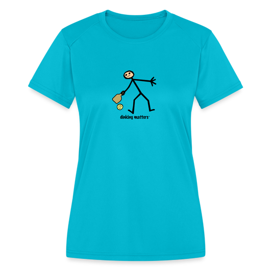Dinking Matters Women’s Moisture Wicking Performance TShirt - turquoise