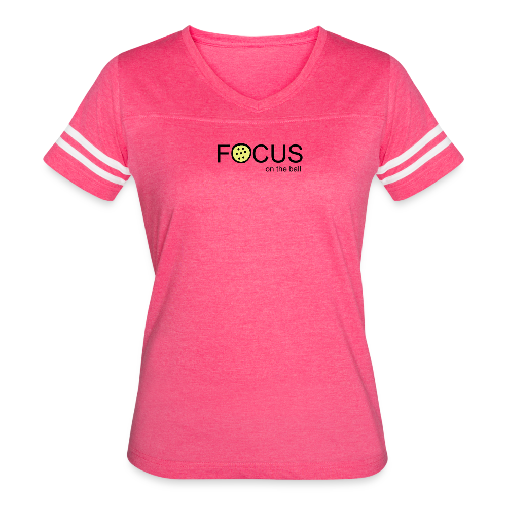 Women’s Vintage Sport T-Shirt - vintage pink/white