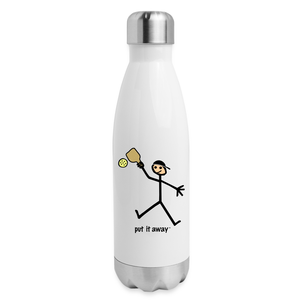 Put It Away Insulated Stainless Steel Water Bottle - white