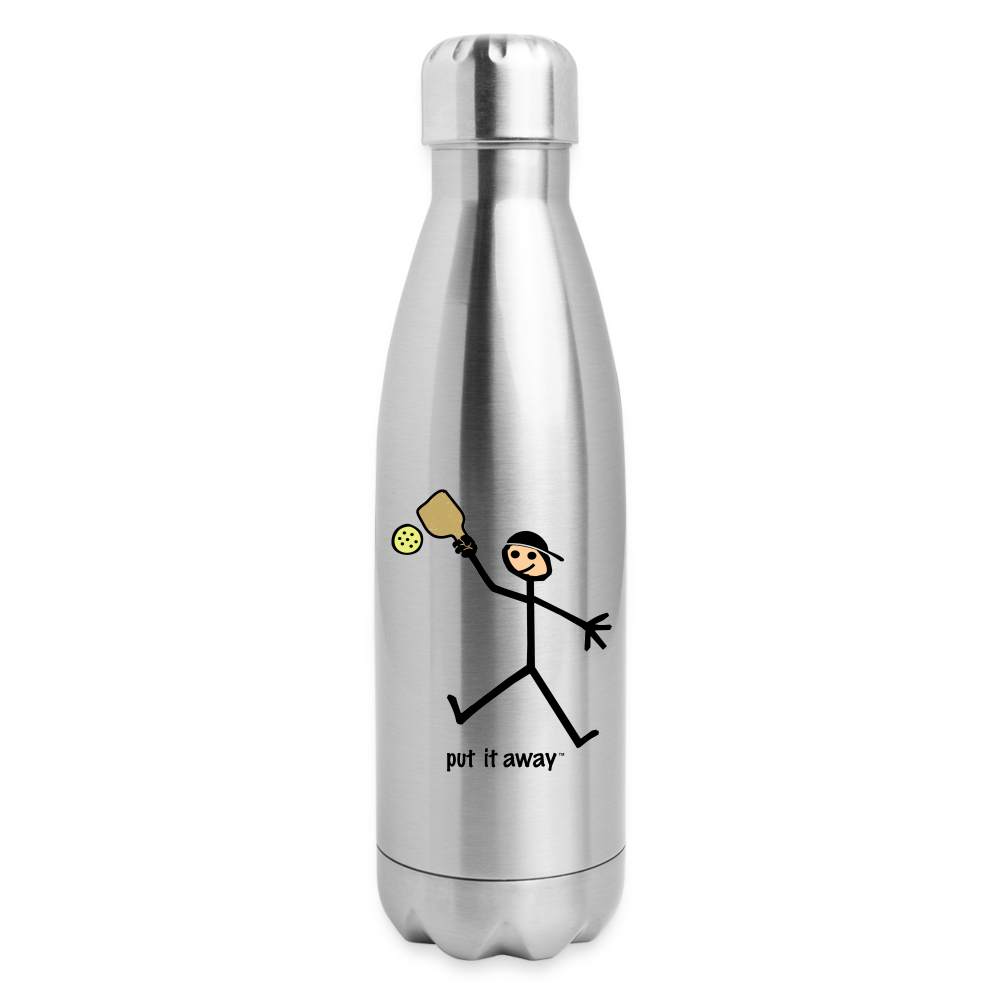 Put It Away Insulated Stainless Steel Water Bottle - silver