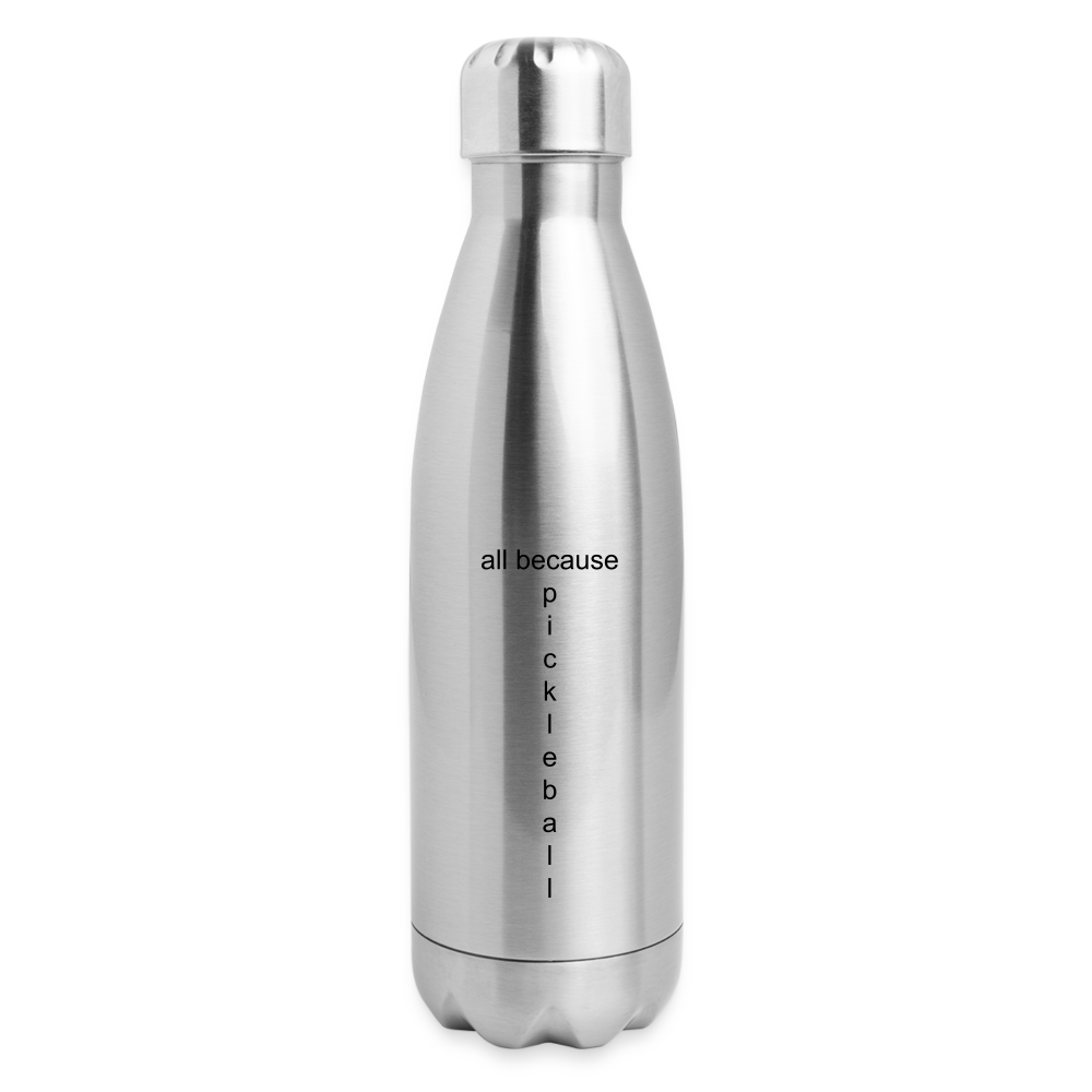 Put It Away Insulated Stainless Steel Water Bottle - silver