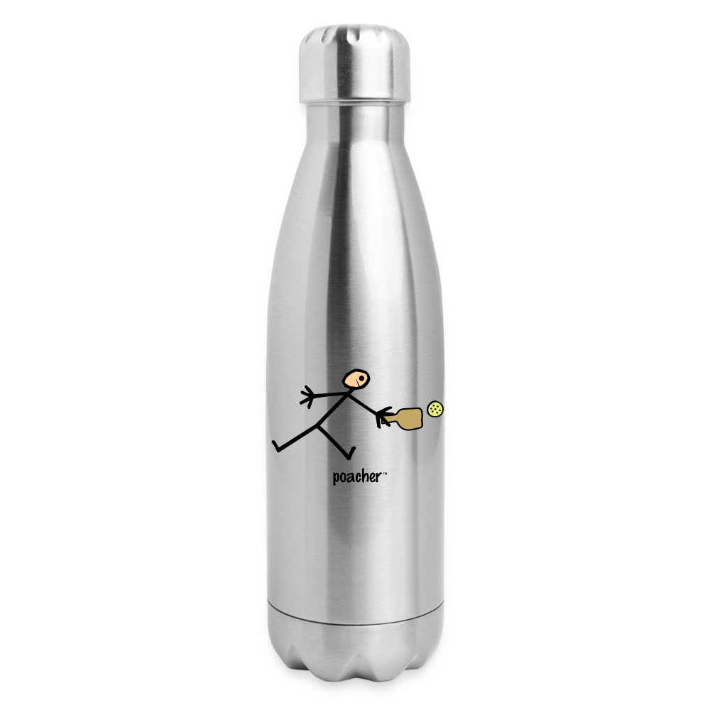 Poacher Insulated Stainless Steel Water Bottle - silver