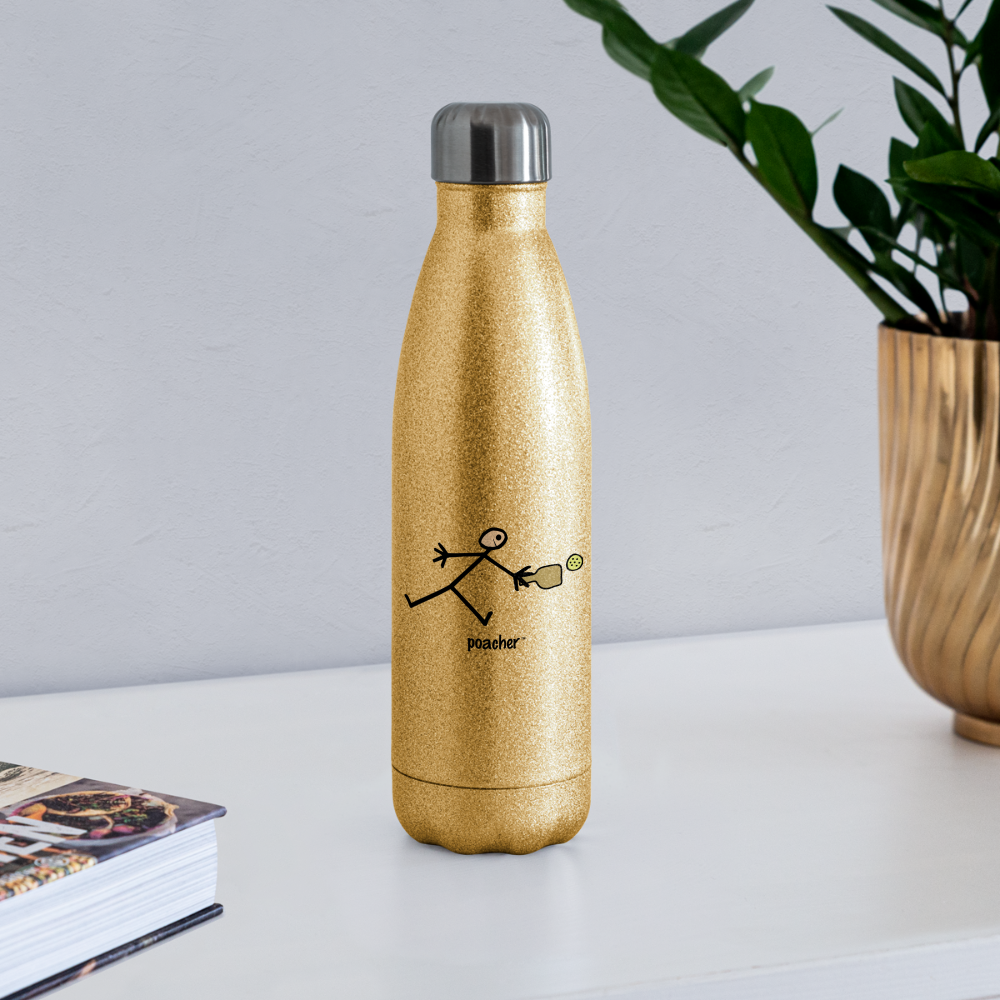 Poacher Insulated Stainless Steel Water Bottle - gold glitter