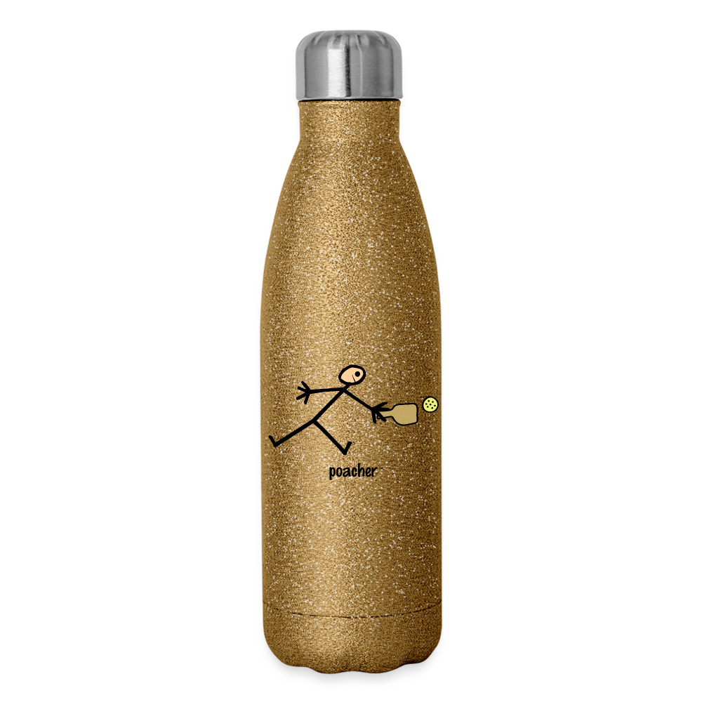 Poacher Insulated Stainless Steel Water Bottle - gold glitter