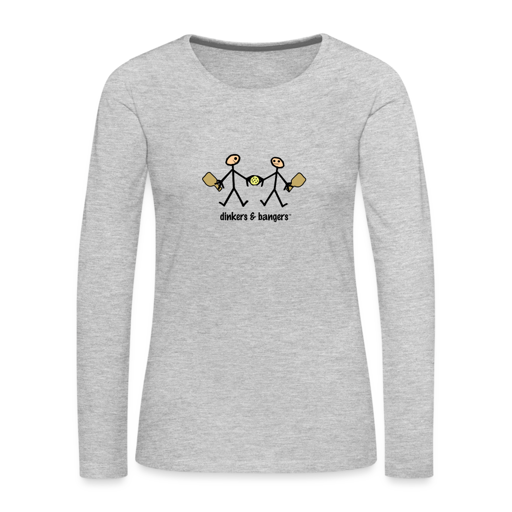 Dinkers & Bangers Women's Premium Long Sleeve T-Shirt | Spreadshirt 876 - heather gray