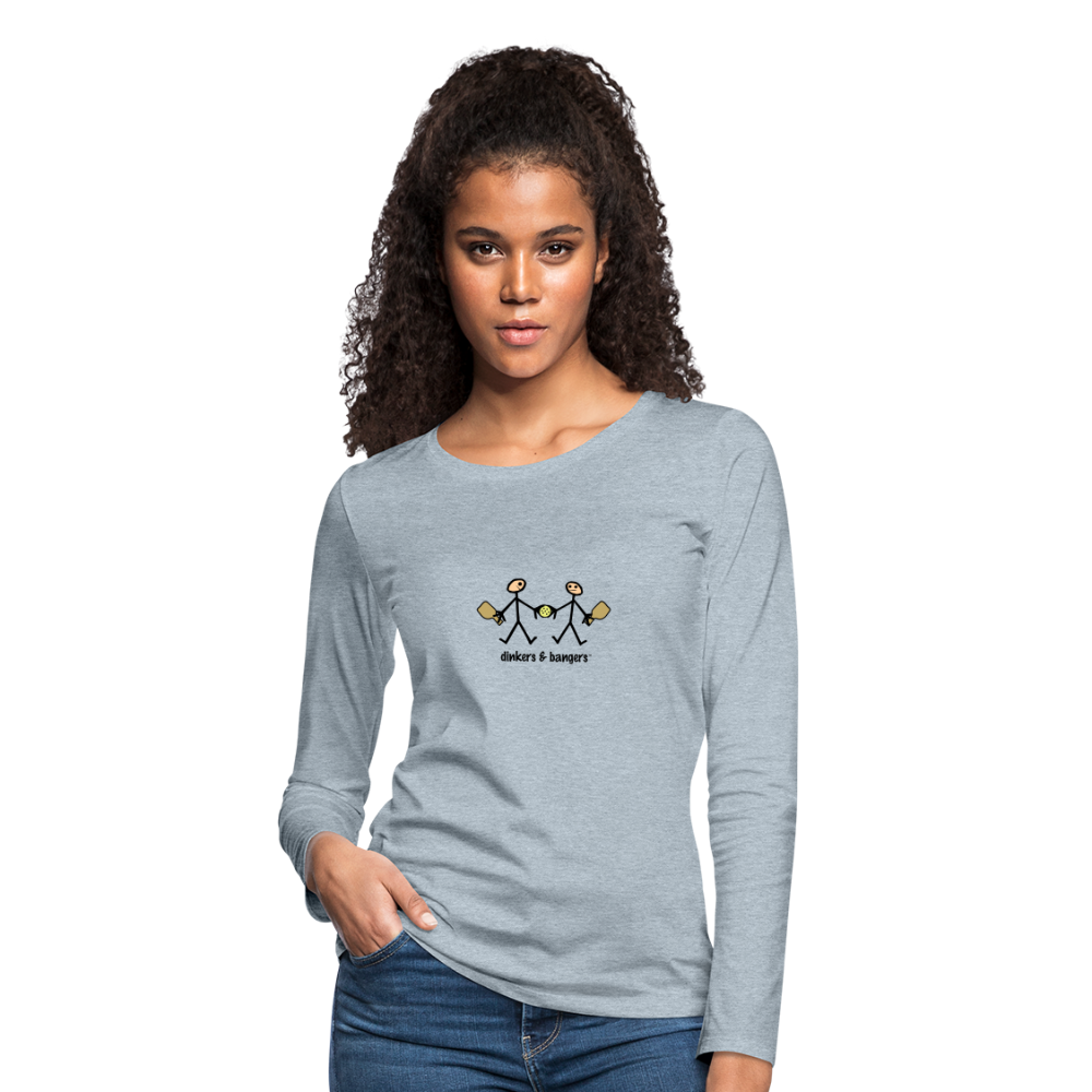 Dinkers & Bangers Women's Premium Long Sleeve T-Shirt | Spreadshirt 876 - heather ice blue