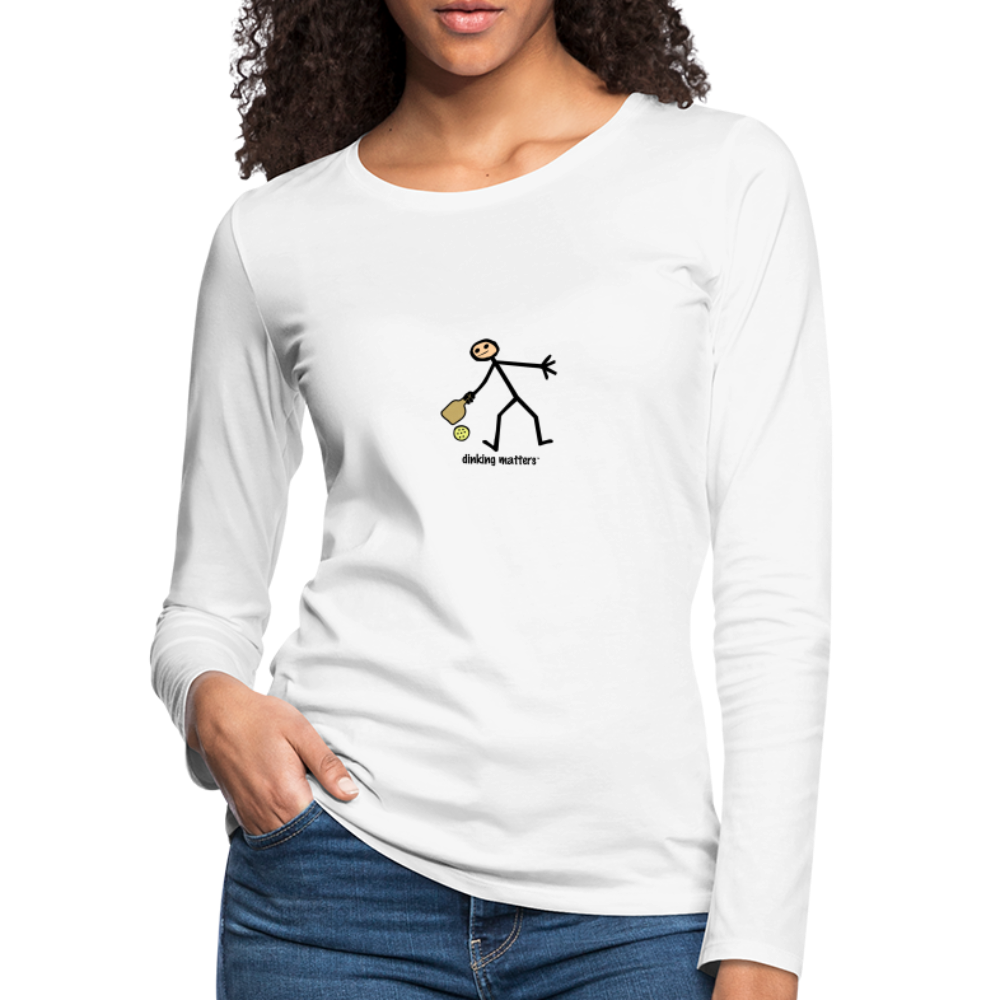 Dinking Matters Women's Premium Long Sleeve T-Shirt | Spreadshirt 876 - white