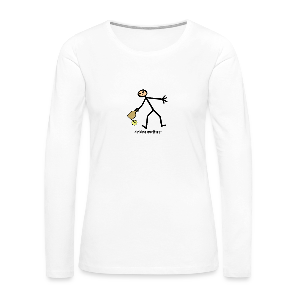 Dinking Matters Women's Premium Long Sleeve T-Shirt | Spreadshirt 876 - white