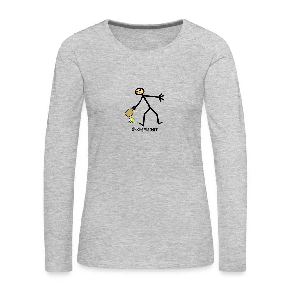 Dinking Matters Women's Premium Long Sleeve T-Shirt | Spreadshirt 876 - heather gray