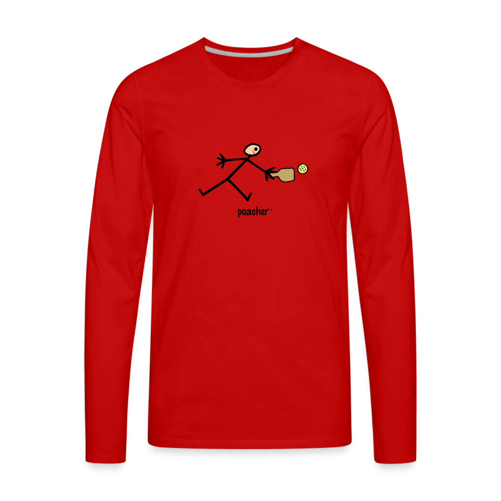 Poacher Men's Premium Long Sleeve T-Shirt | Spreadshirt 875 - red