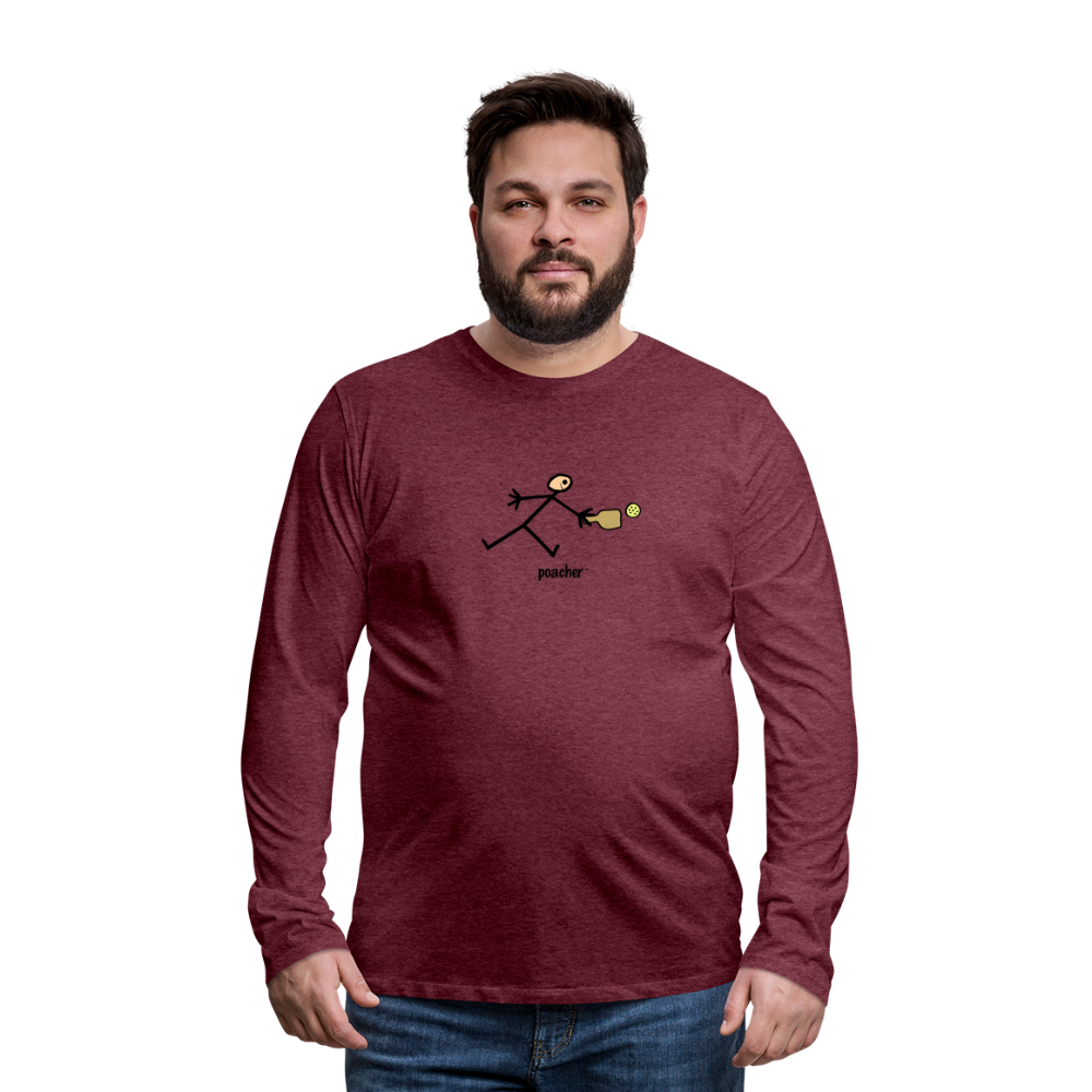 Poacher Men's Premium Long Sleeve T-Shirt | Spreadshirt 875 - heather burgundy