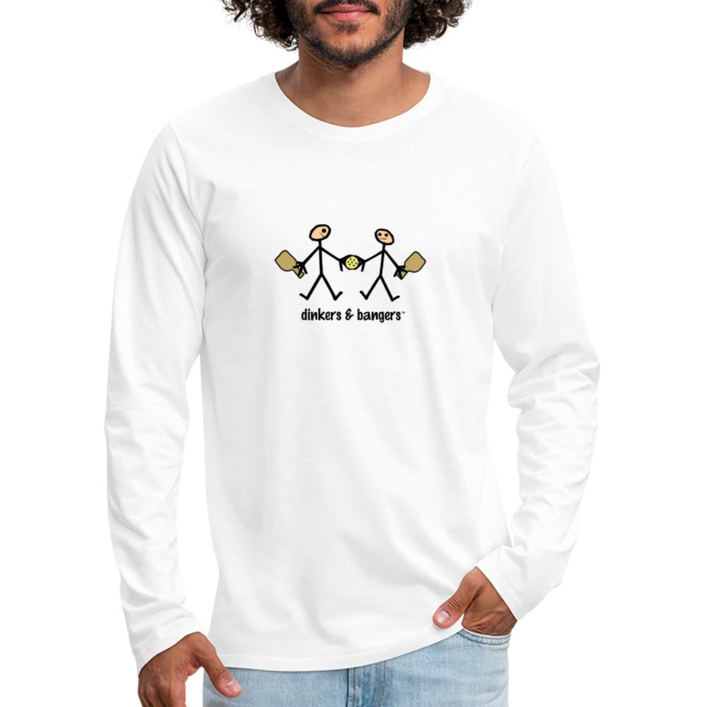 Dinkers & Bangers Men's Premium Long Sleeve T-Shirt | Spreadshirt 875 - white