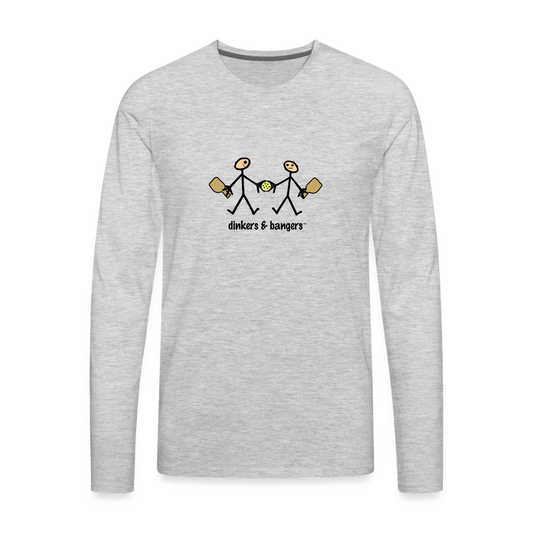 Dinkers & Bangers Men's Premium Long Sleeve T-Shirt | Spreadshirt 875 - heather gray