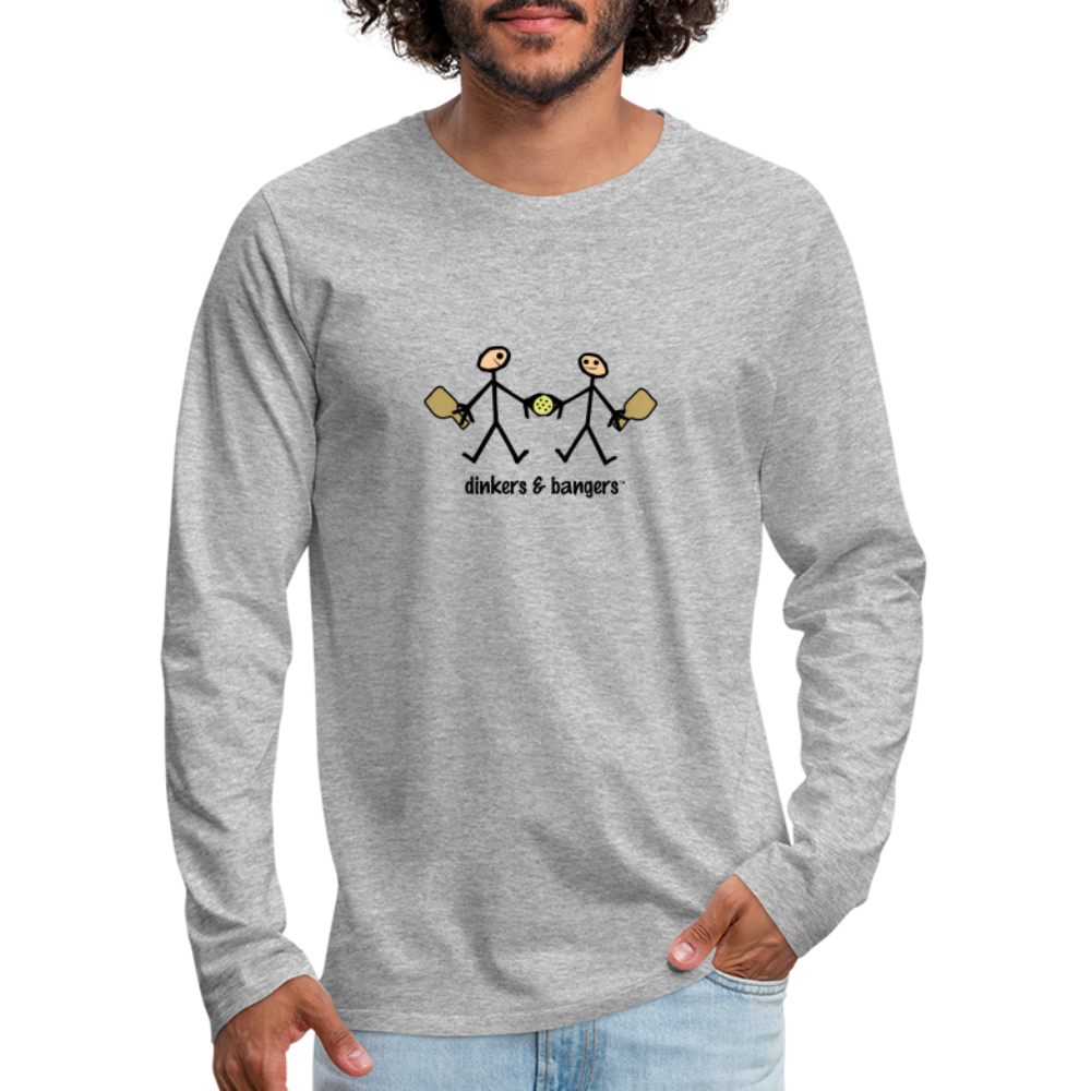 Dinkers & Bangers Men's Premium Long Sleeve T-Shirt | Spreadshirt 875 - heather gray