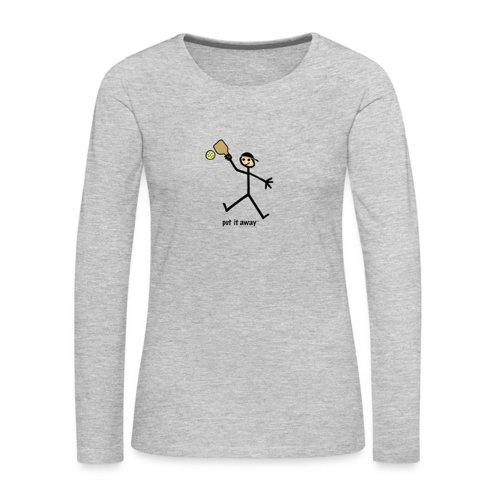Put It Away Women's Premium Long Sleeve T-Shirt | Spreadshirt 876 - heather gray