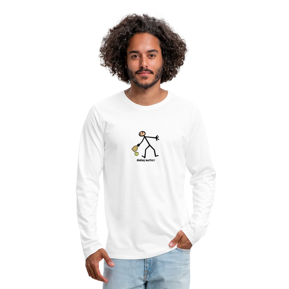 Dinking Matters Men's Premium Long Sleeve T-Shirt | Spreadshirt 875 - white