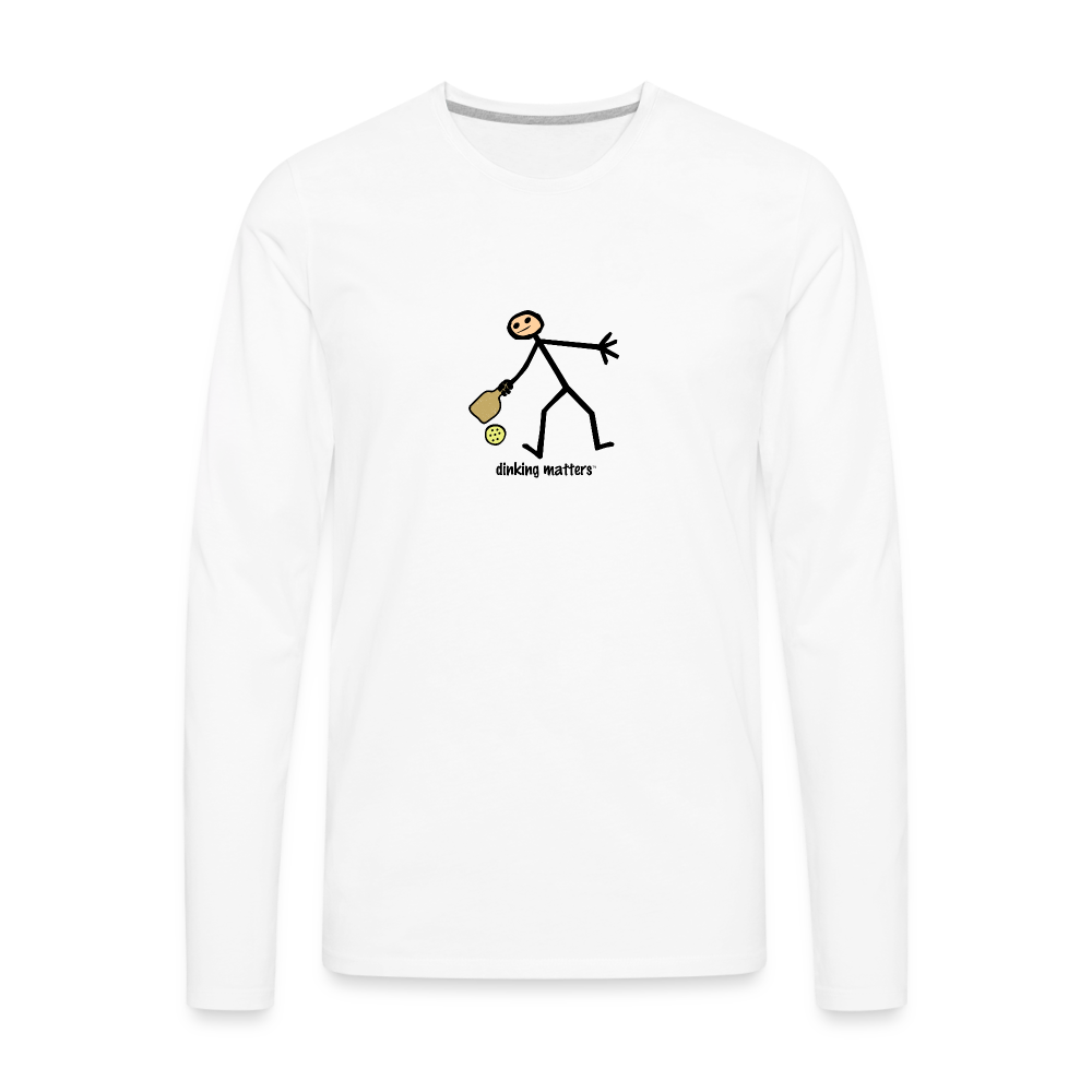 Dinking Matters Men's Premium Long Sleeve T-Shirt | Spreadshirt 875 - white