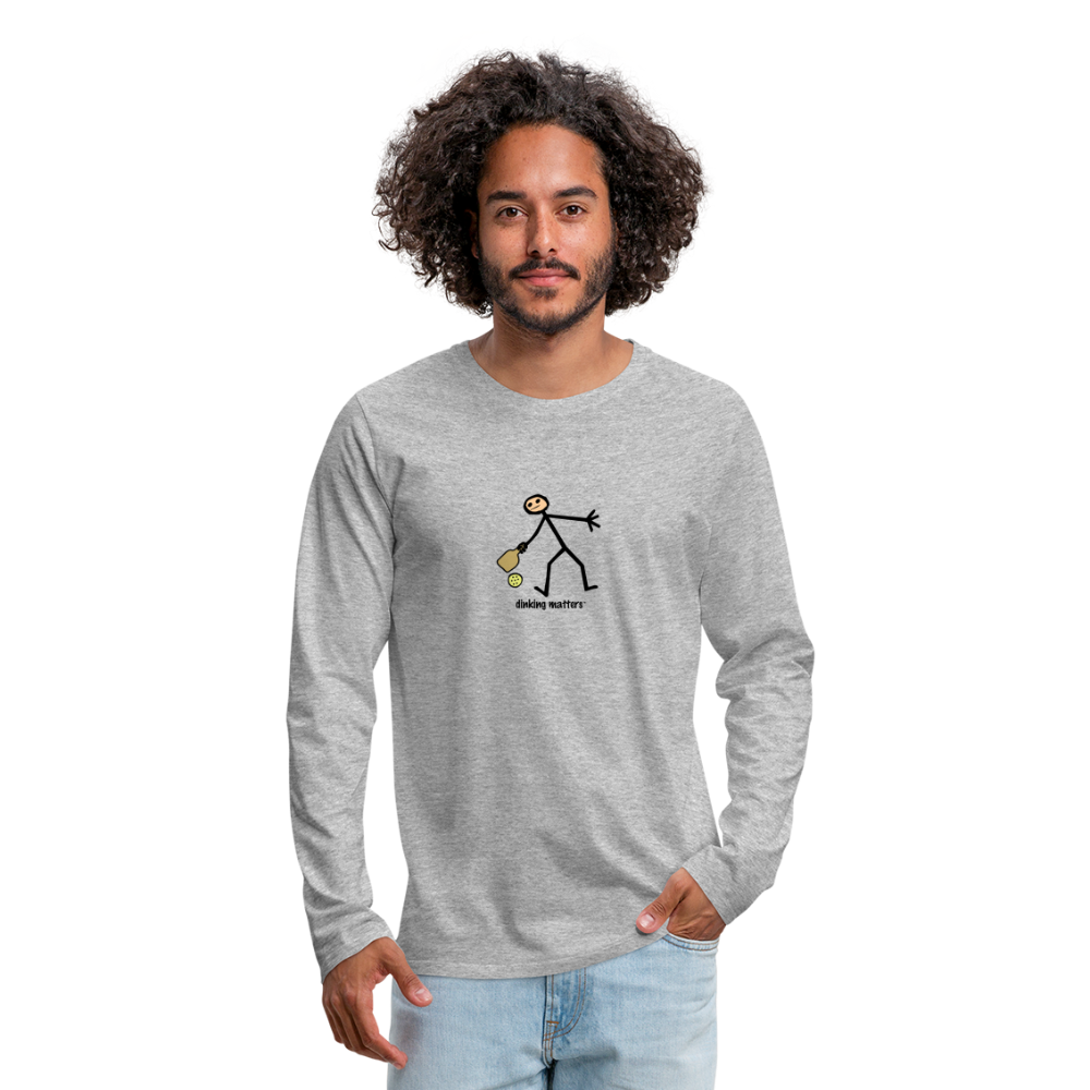 Dinking Matters Men's Premium Long Sleeve T-Shirt | Spreadshirt 875 - heather gray