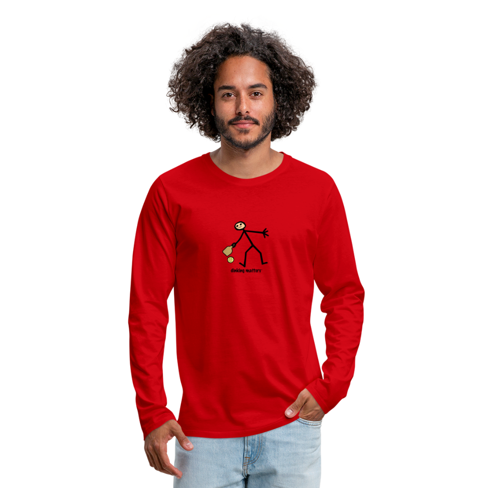 Dinking Matters Men's Premium Long Sleeve T-Shirt | Spreadshirt 875 - red