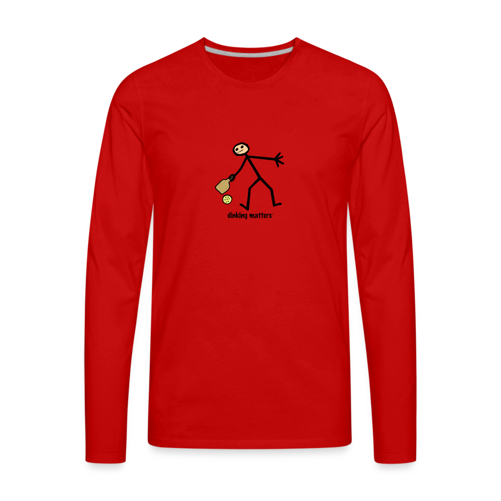 Dinking Matters Men's Premium Long Sleeve T-Shirt | Spreadshirt 875 - red