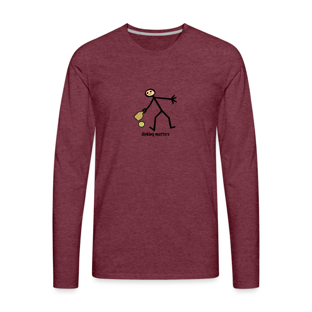 Dinking Matters Men's Premium Long Sleeve T-Shirt | Spreadshirt 875 - heather burgundy