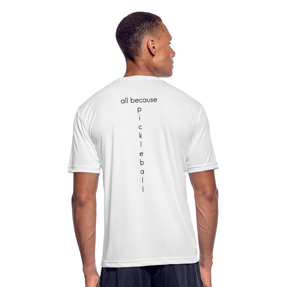 Dinkers & Bangers Men’s Moisture Wicking Performance T-Shirt | Sport-Tek ST350 - white