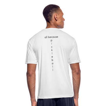 Dinkers & Bangers Men’s Moisture Wicking Performance T-Shirt | Sport-Tek ST350 - white