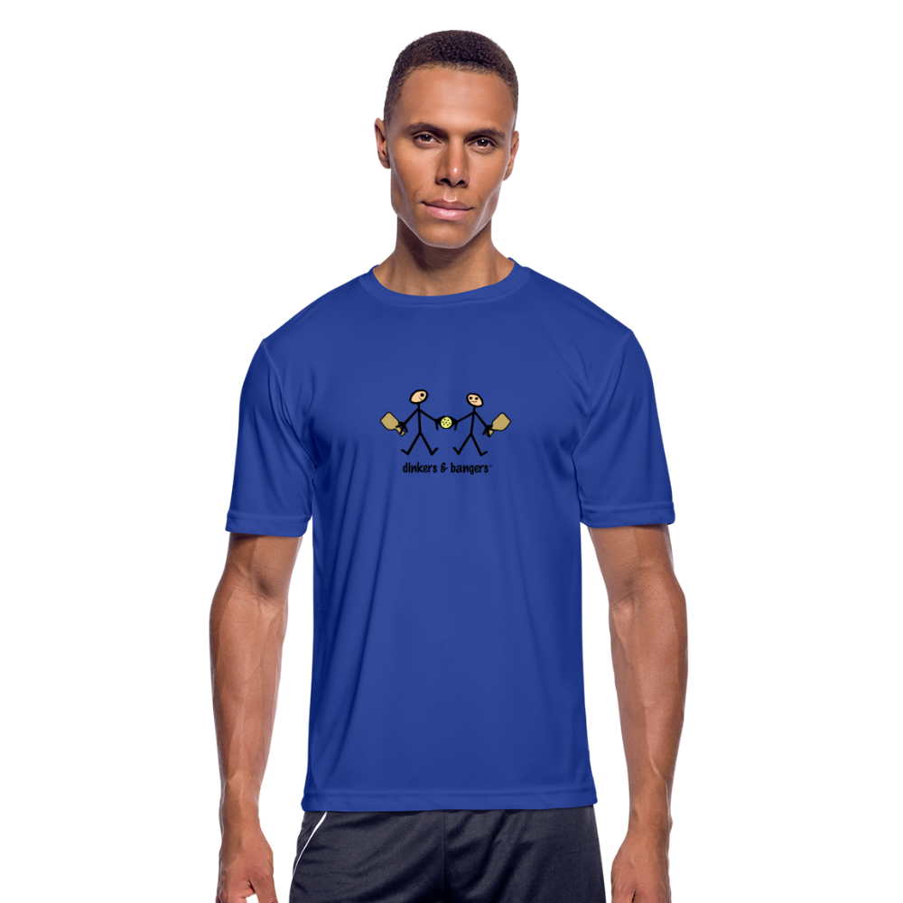 Dinkers & Bangers Men’s Moisture Wicking Performance T-Shirt | Sport-Tek ST350 - royal blue