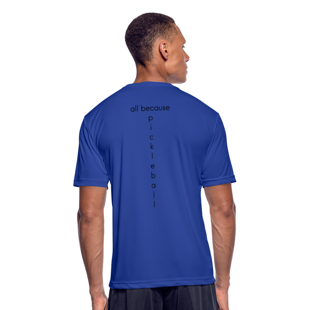 Dinkers & Bangers Men’s Moisture Wicking Performance T-Shirt | Sport-Tek ST350 - royal blue