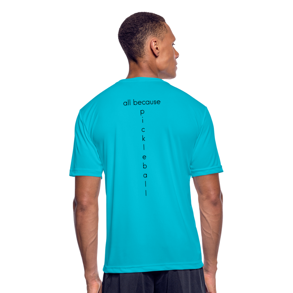 Dinkers & Bangers Men’s Moisture Wicking Performance T-Shirt | Sport-Tek ST350 - turquoise