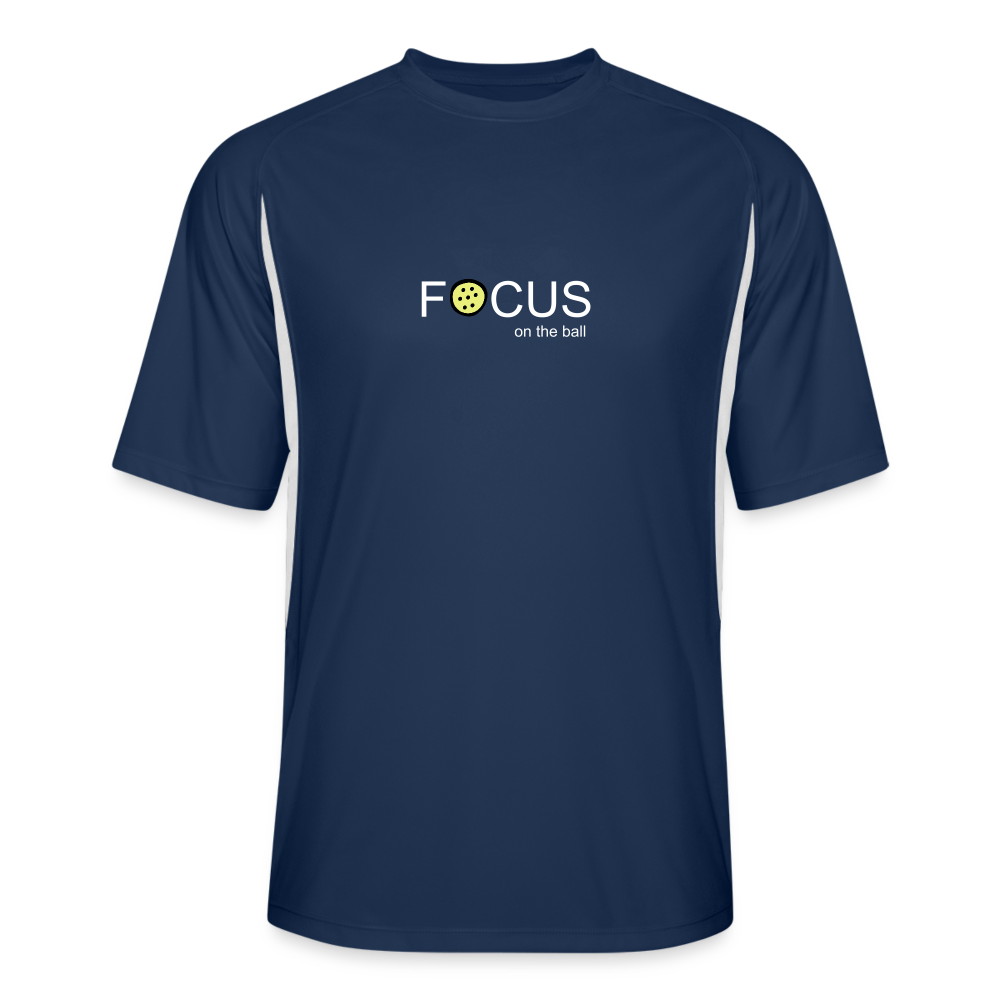 Focus Men’s Cooling Performance Color Blocked Jersey - navy/white