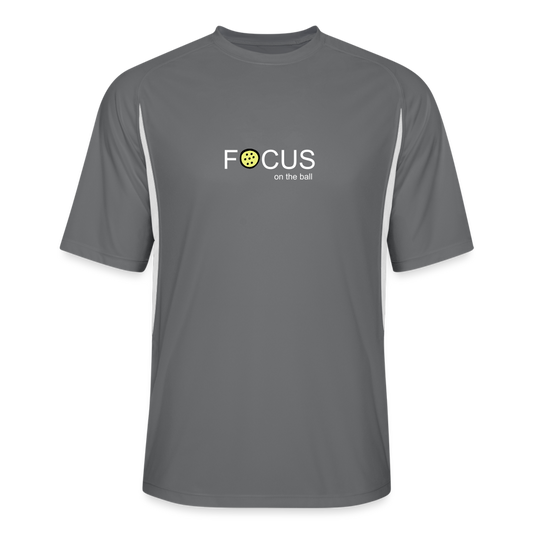 Focus Men’s Cooling Performance Color Blocked Jersey - dark gray/white