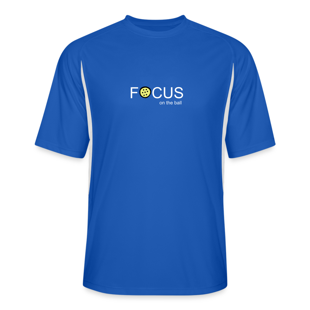 Focus Men’s Cooling Performance Color Blocked Jersey - royal/white