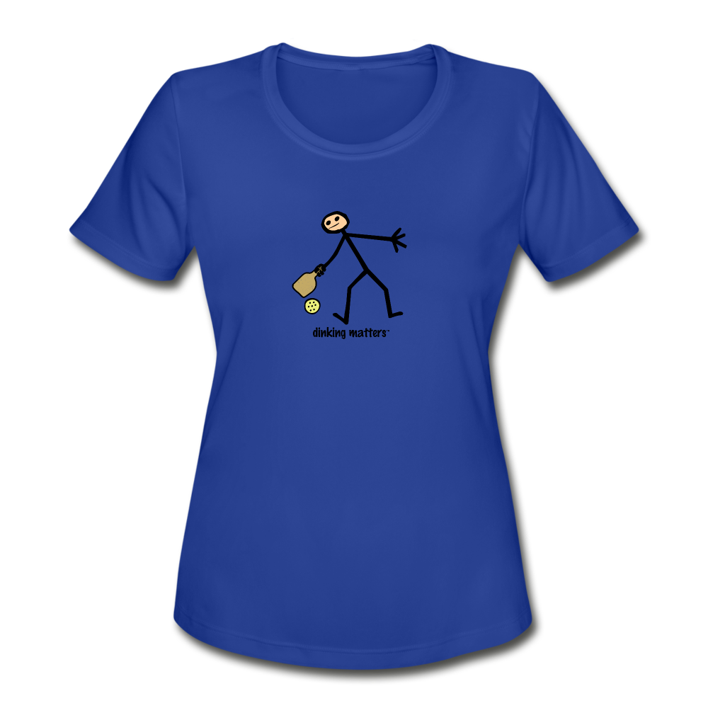 Dinking Matters Women’s Moisture Wicking Performance TShirt - royal blue