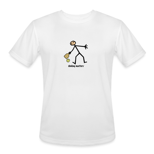 Dinking Matters Men’s Moisture Wicking Performance T-Shirt | Sport-Tek ST350 - white