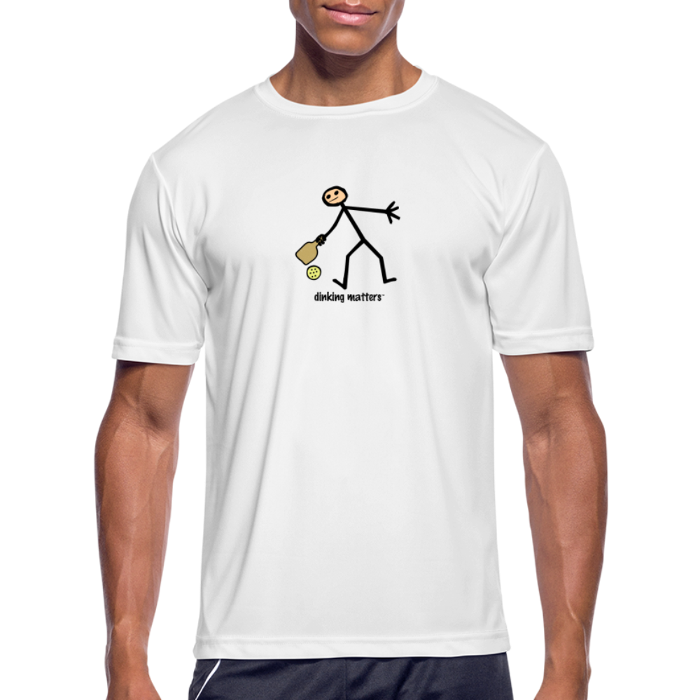 Dinking Matters Men’s Moisture Wicking Performance T-Shirt | Sport-Tek ST350 - white