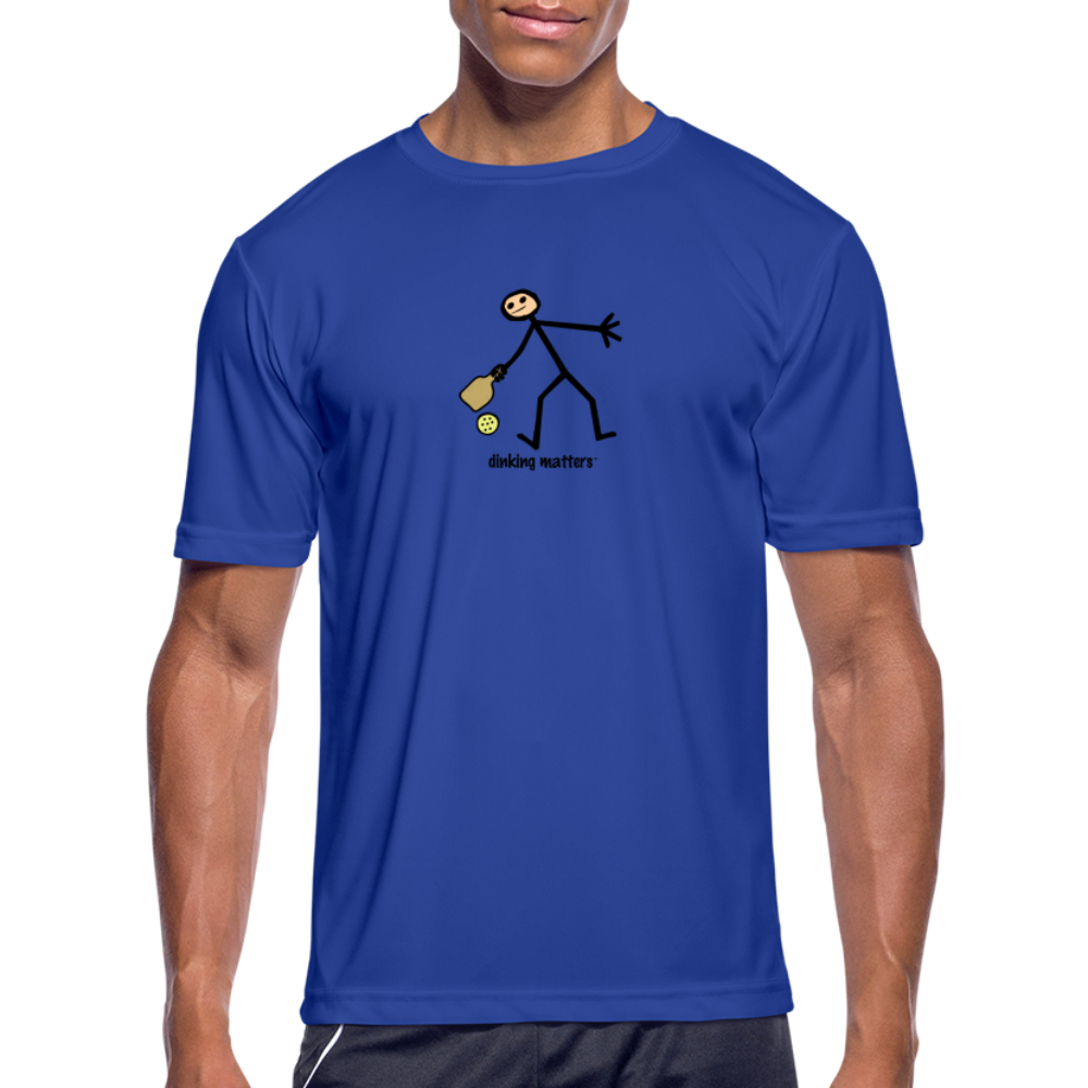 Dinking Matters Men’s Moisture Wicking Performance T-Shirt | Sport-Tek ST350 - royal blue