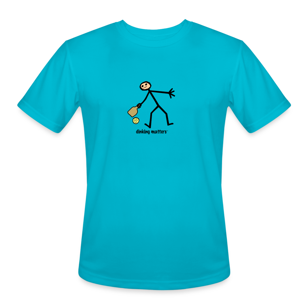 Dinking Matters Men’s Moisture Wicking Performance T-Shirt | Sport-Tek ST350 - turquoise