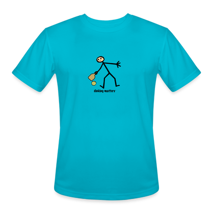 Dinking Matters Men’s Moisture Wicking Performance T-Shirt | Sport-Tek ST350 - turquoise