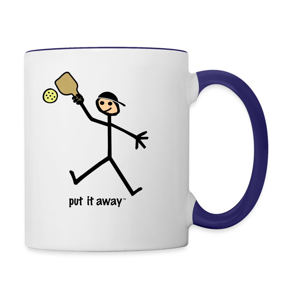 Put It Away Two Tone Mug - white/cobalt blue