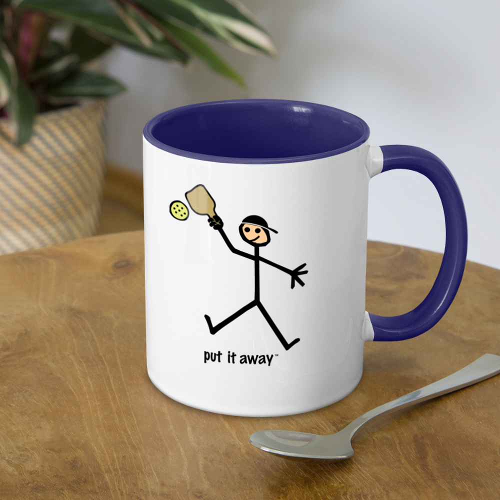 Put It Away Two Tone Mug - white/cobalt blue