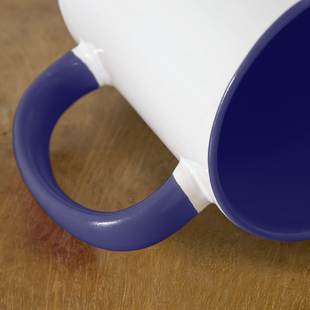 Put It Away Two Tone Mug - white/cobalt blue