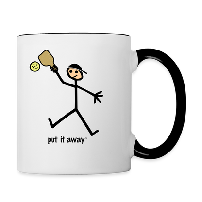 Put It Away Two Tone Mug - white/black