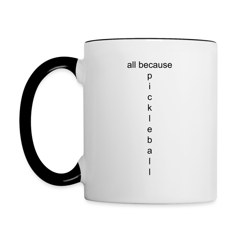 Put It Away Two Tone Mug - white/black