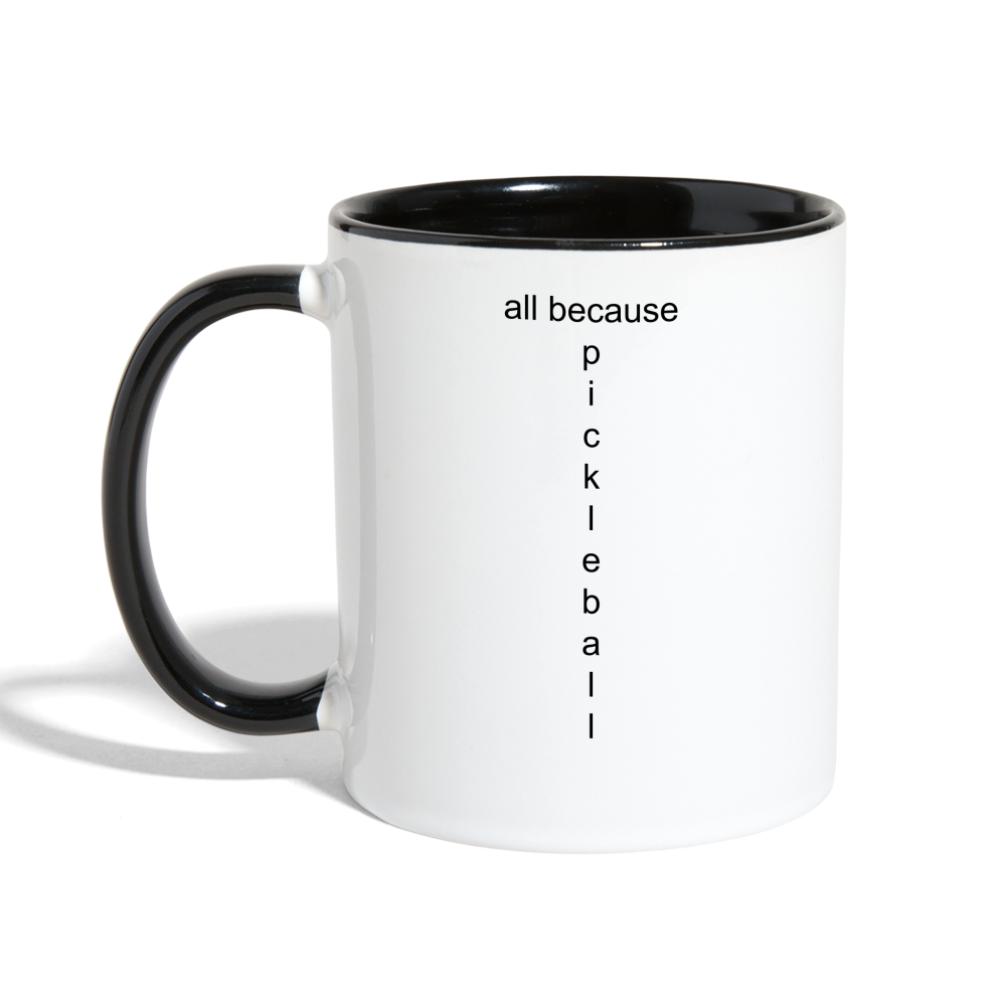 Put It Away Two Tone Mug - white/black