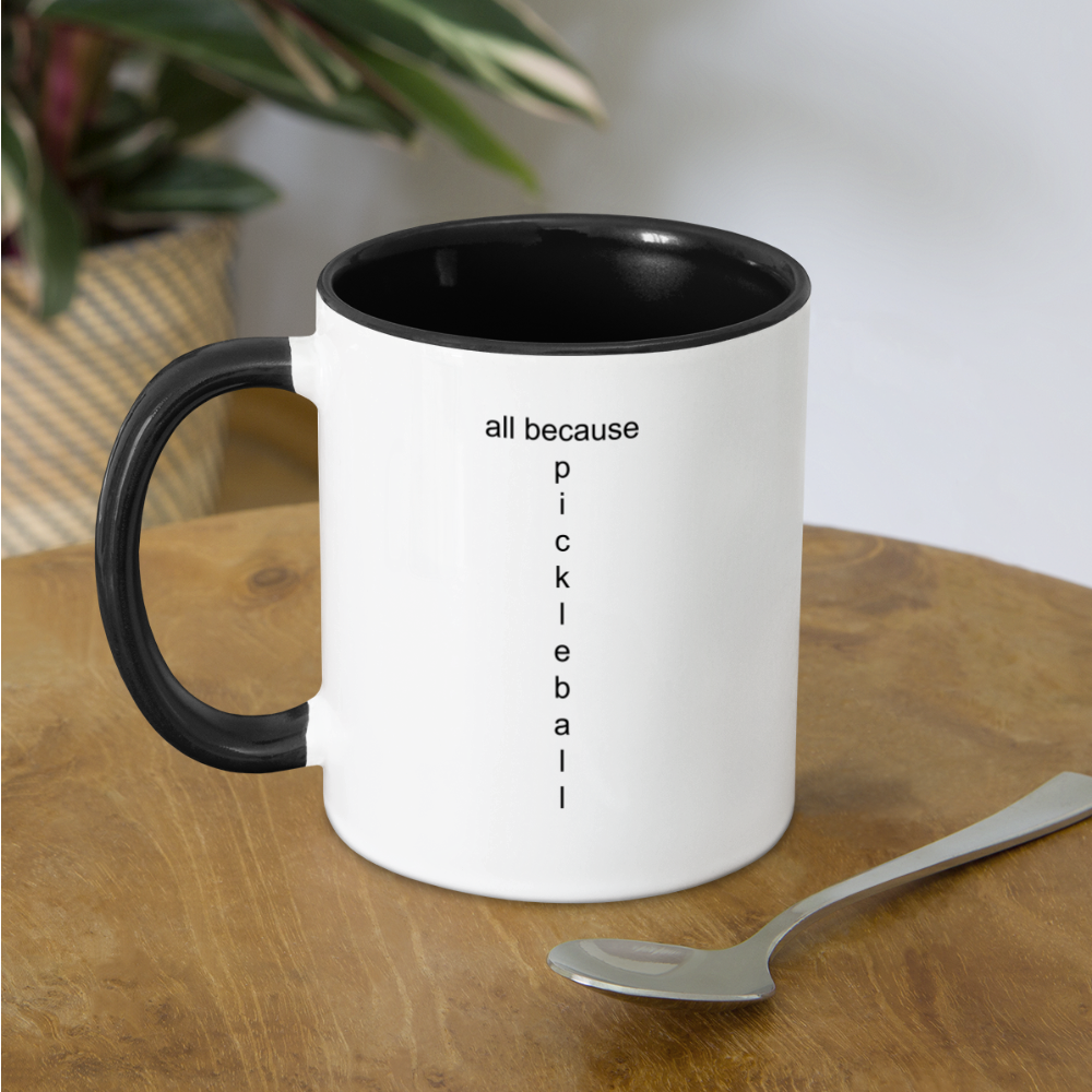 Put It Away Two Tone Mug - white/black