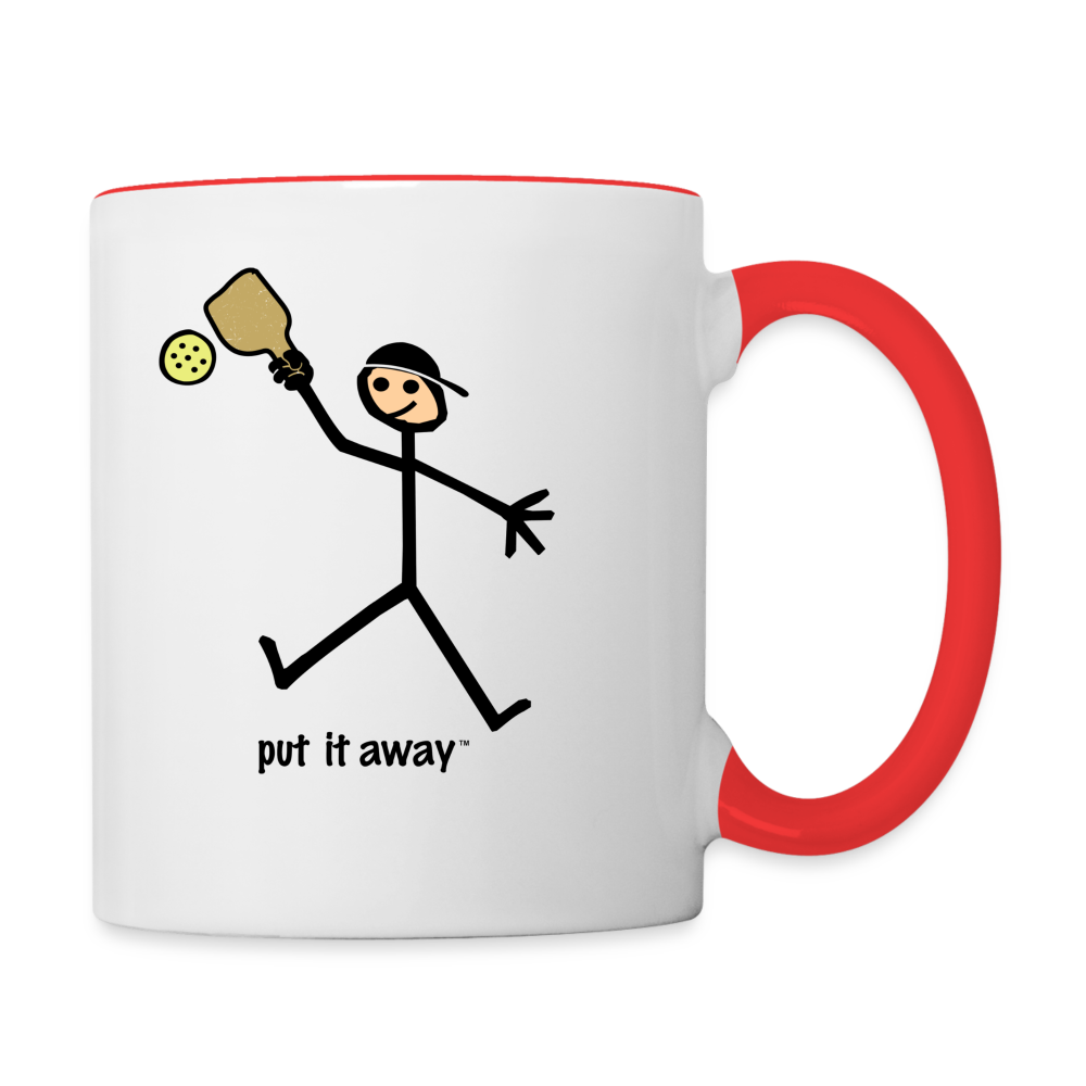 Put It Away Two Tone Mug - white/red