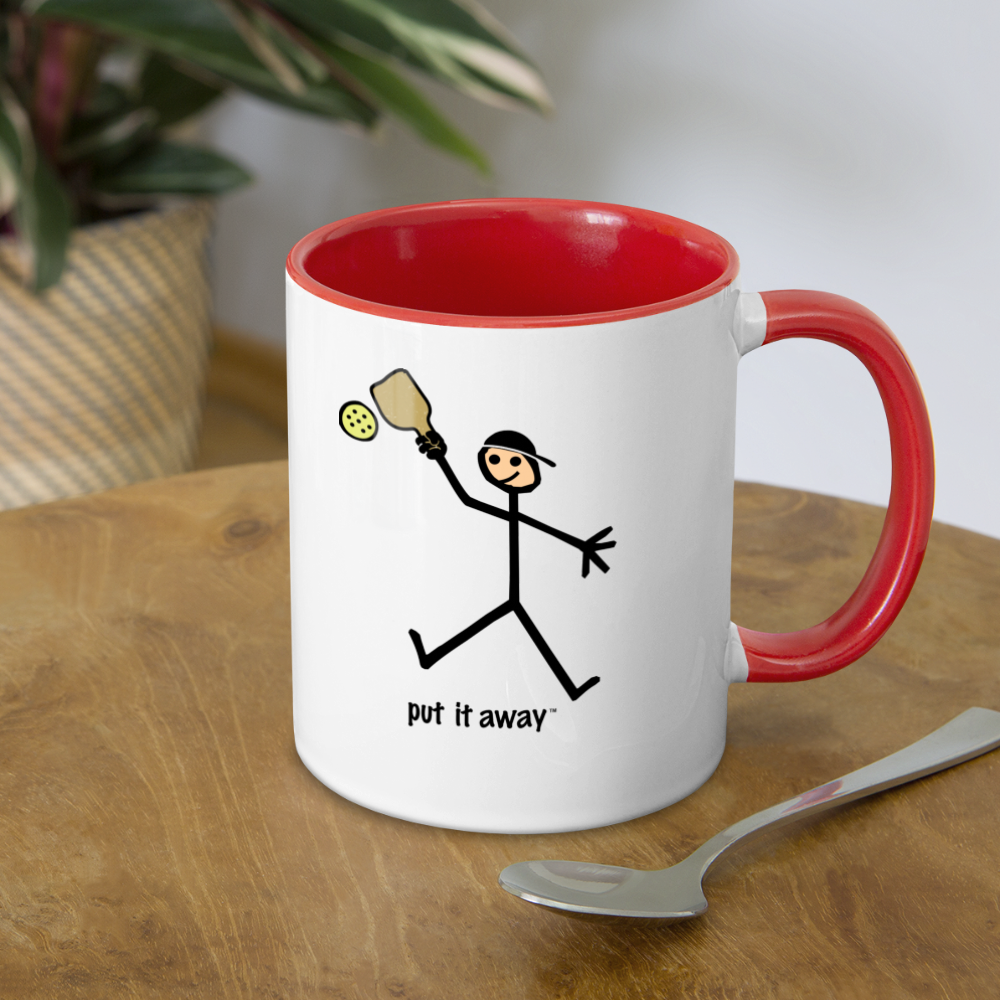 Put It Away Two Tone Mug - white/red