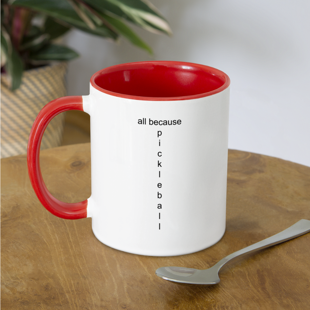 Put It Away Two Tone Mug - white/red